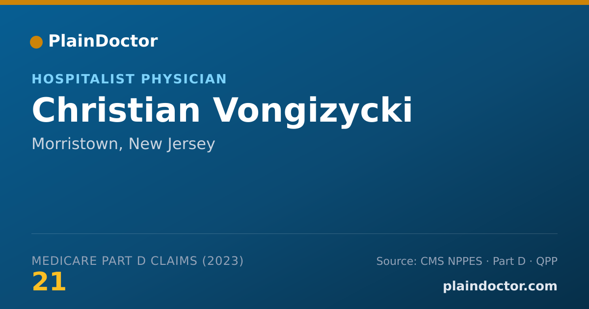 Shareable card for Christian Vongizycki - Hospitalist Physician, Morristown, NJ