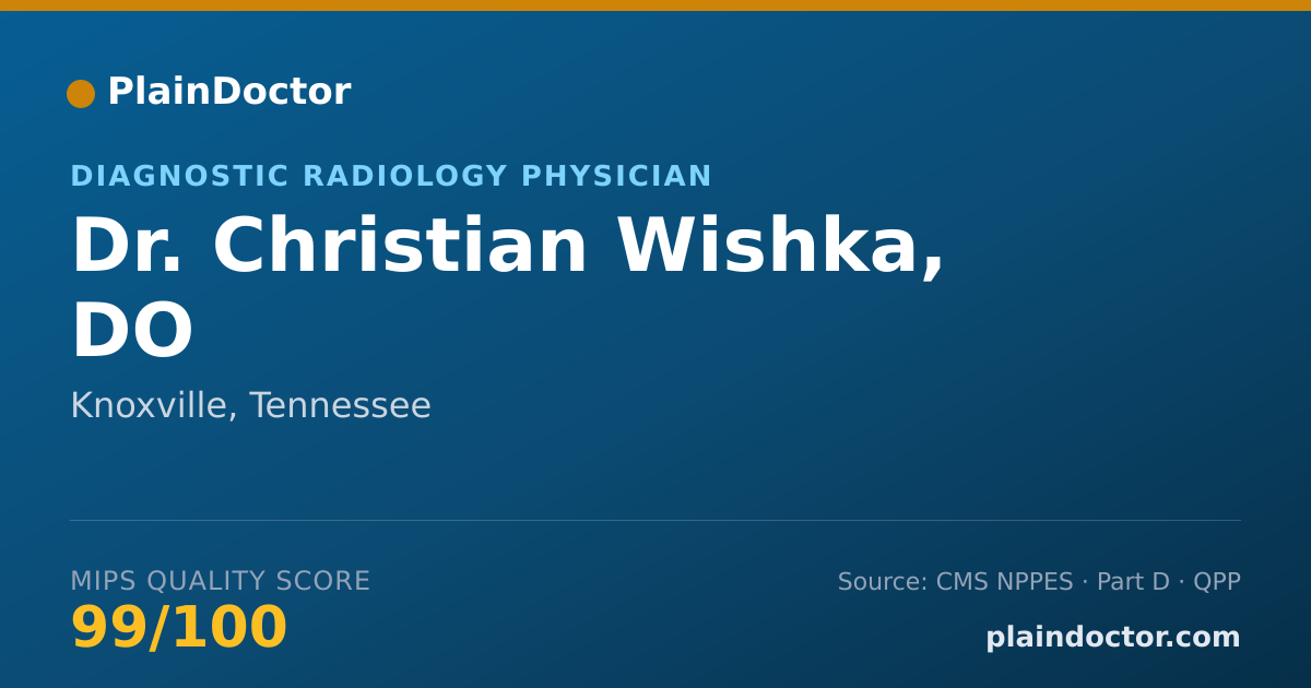 Shareable card for Christian Wishka, DO - Diagnostic Radiology Physician, Knoxville, TN
