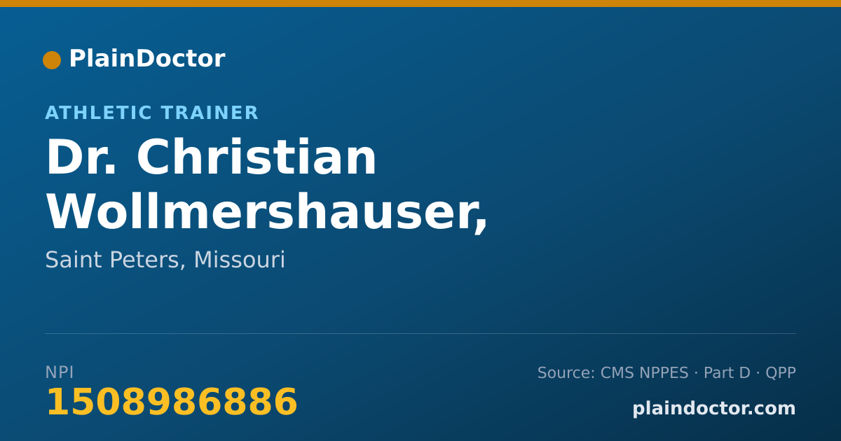 Shareable card for Christian Wollmershauser, ATC,LAT,BS - Athletic Trainer, Saint Peters, MO