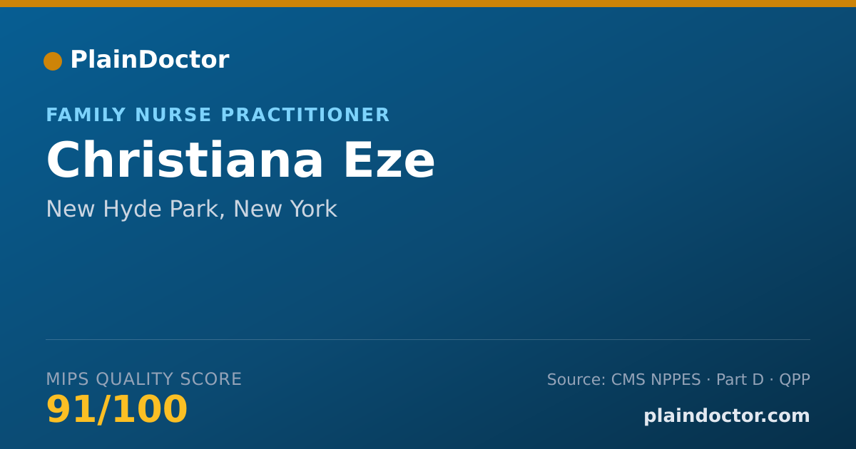 Shareable card for Christiana Eze - Family Nurse Practitioner, New Hyde Park, NY