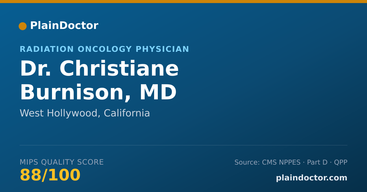 Shareable card for Christiane Burnison, MD - Radiation Oncology Physician, West Hollywood, CA