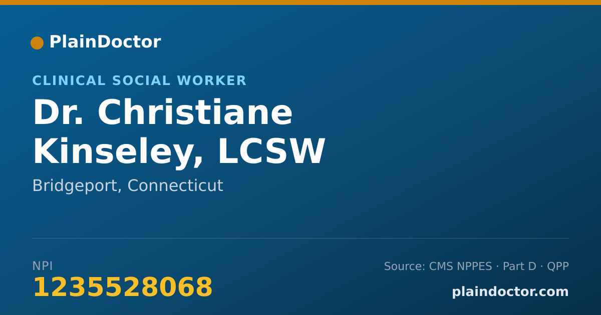 Shareable card for Christiane Kinseley, LCSW - Clinical Social Worker, Bridgeport, CT