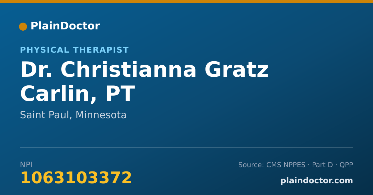 Shareable card for Christianna Gratz Carlin, PT - Physical Therapist, Saint Paul, MN