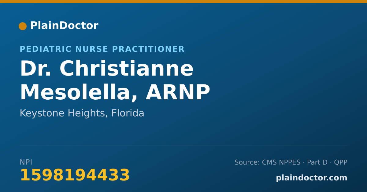 Shareable card for Christianne Mesolella, ARNP - Pediatric Nurse Practitioner, Keystone Heights, FL