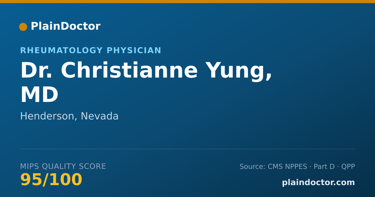 Shareable card for Christianne Yung, MD - Rheumatology Physician, Henderson, NV