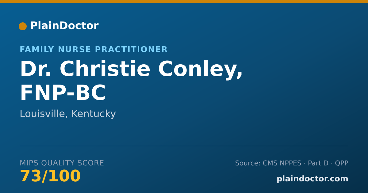 Shareable card for Christie Conley, FNP-BC - Family Nurse Practitioner, Louisville, KY