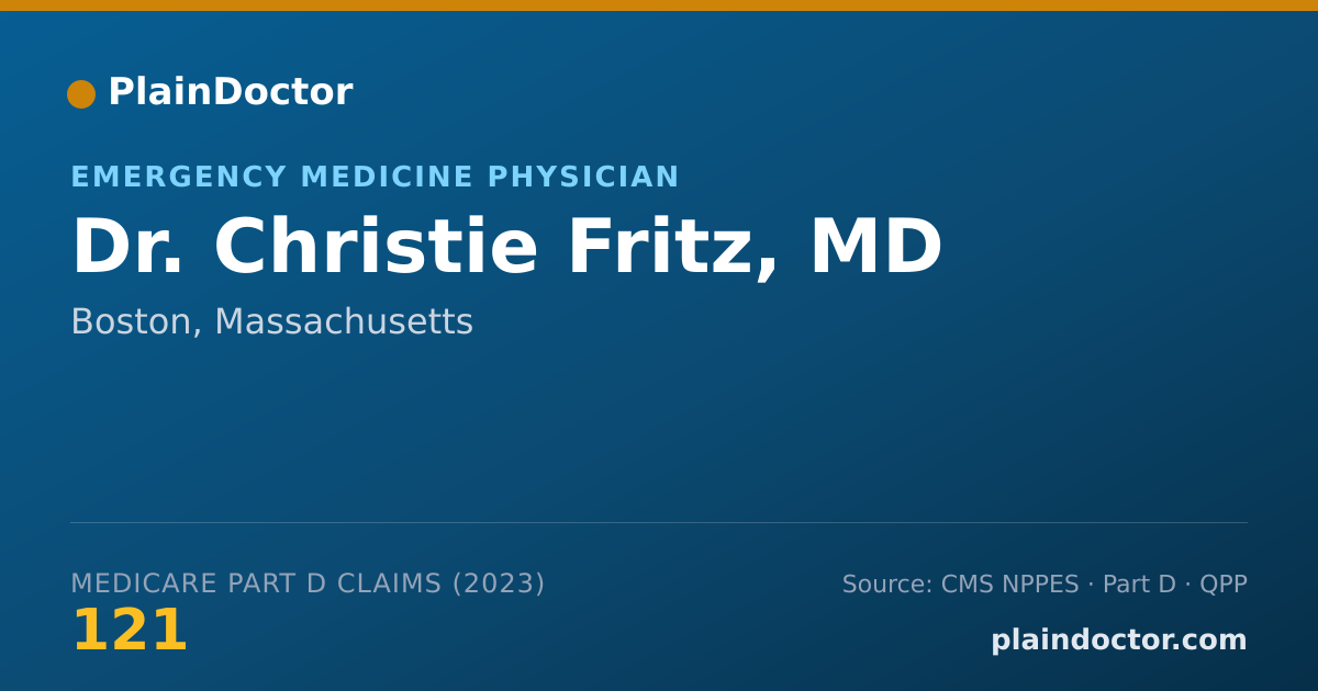 Shareable card for Christie Fritz, MD - Emergency Medicine Physician, Boston, MA
