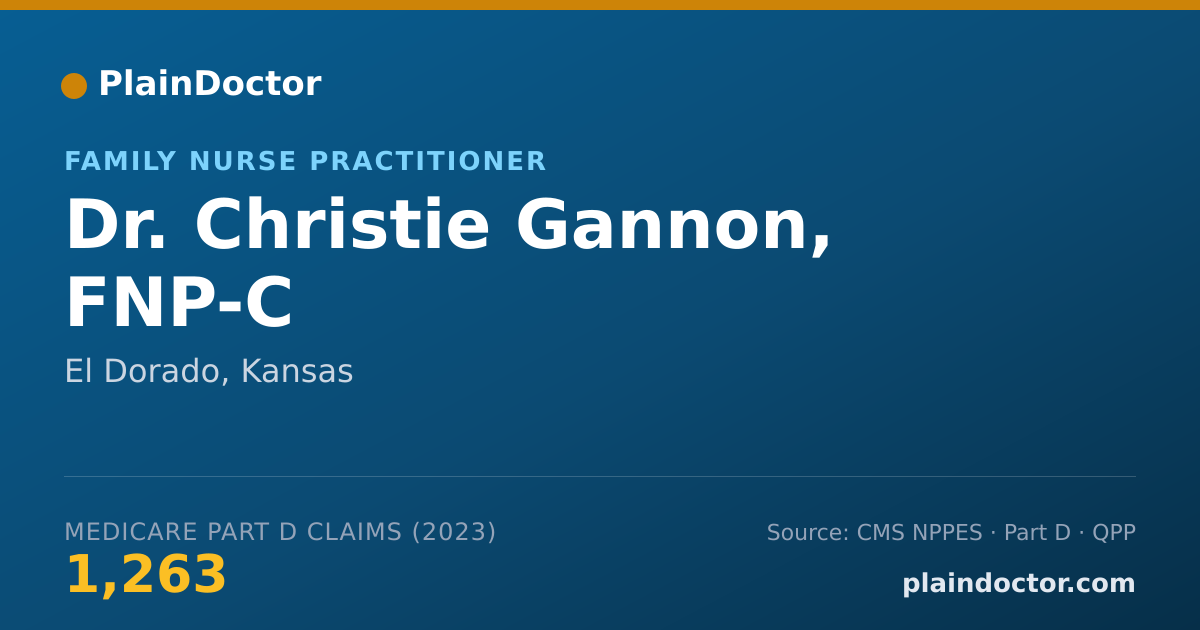 Shareable card for Christie Gannon, FNP-C - Family Nurse Practitioner, El Dorado, KS