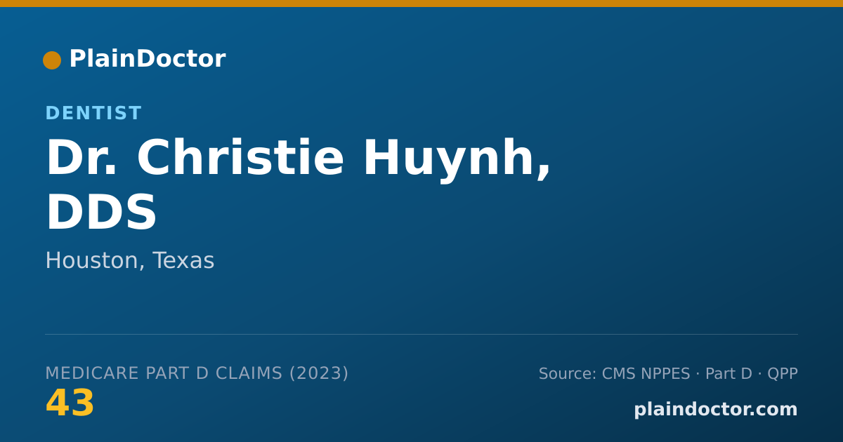 Shareable card for Christie Huynh, DDS - Dentist, Houston, TX