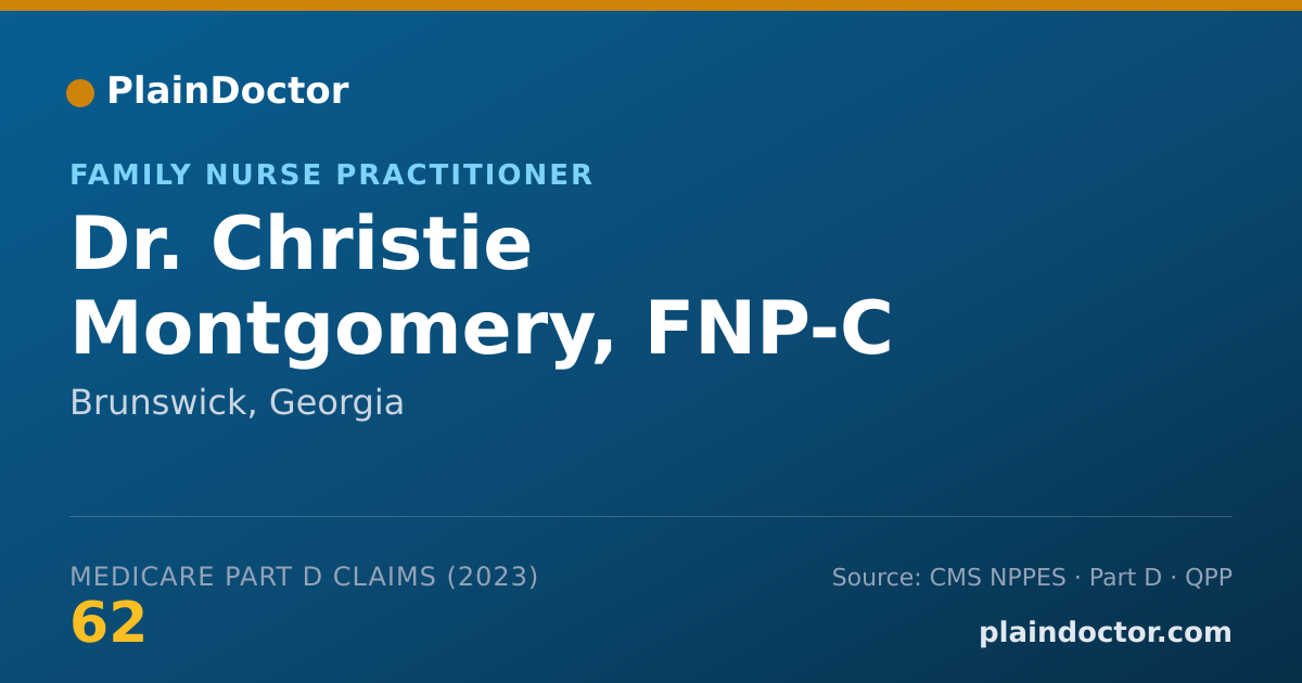 Shareable card for Christie Montgomery, FNP-C - Family Nurse Practitioner, Brunswick, GA