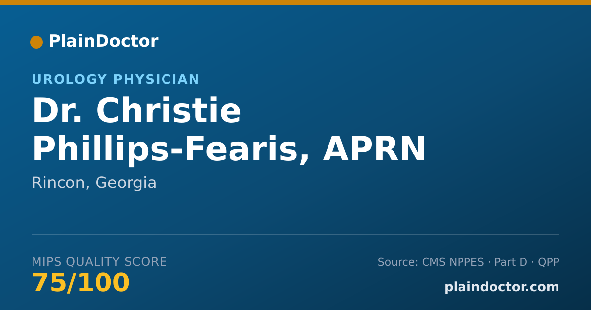 Shareable card for Christie Phillips-Fearis, APRN - Urology Physician, Rincon, GA