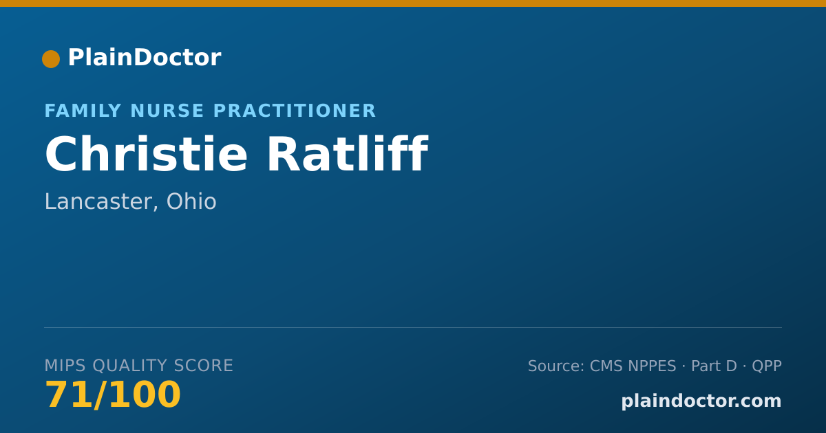Shareable card for Christie Ratliff - Family Nurse Practitioner, Lancaster, OH
