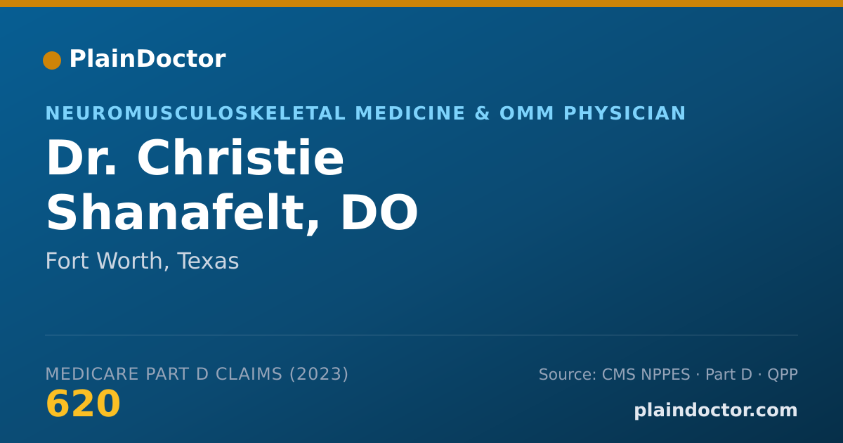 Shareable card for Christie Shanafelt, DO - Neuromusculoskeletal Medicine & OMM Physician, Fort Worth, TX