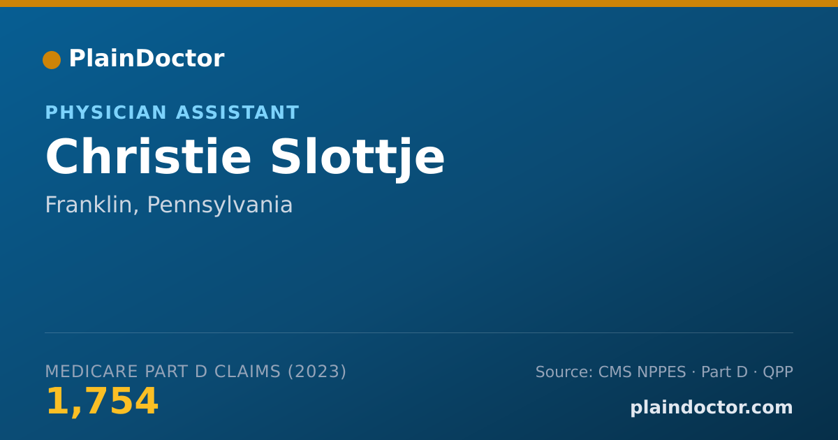 Shareable card for Christie Slottje - Physician Assistant, Franklin, PA