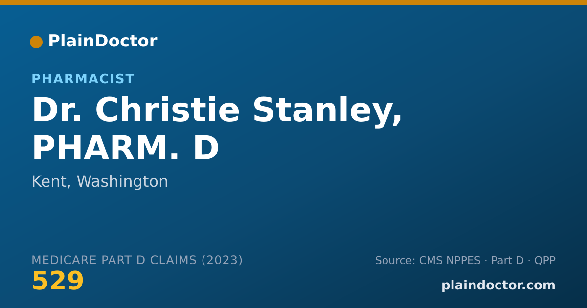 Shareable card for Christie Stanley, PHARM. D - Pharmacist, Kent, WA