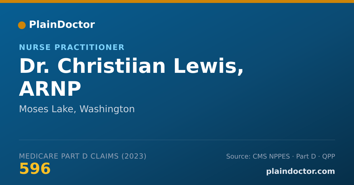 Shareable card for Christiian Lewis, ARNP - Nurse Practitioner, Moses Lake, WA