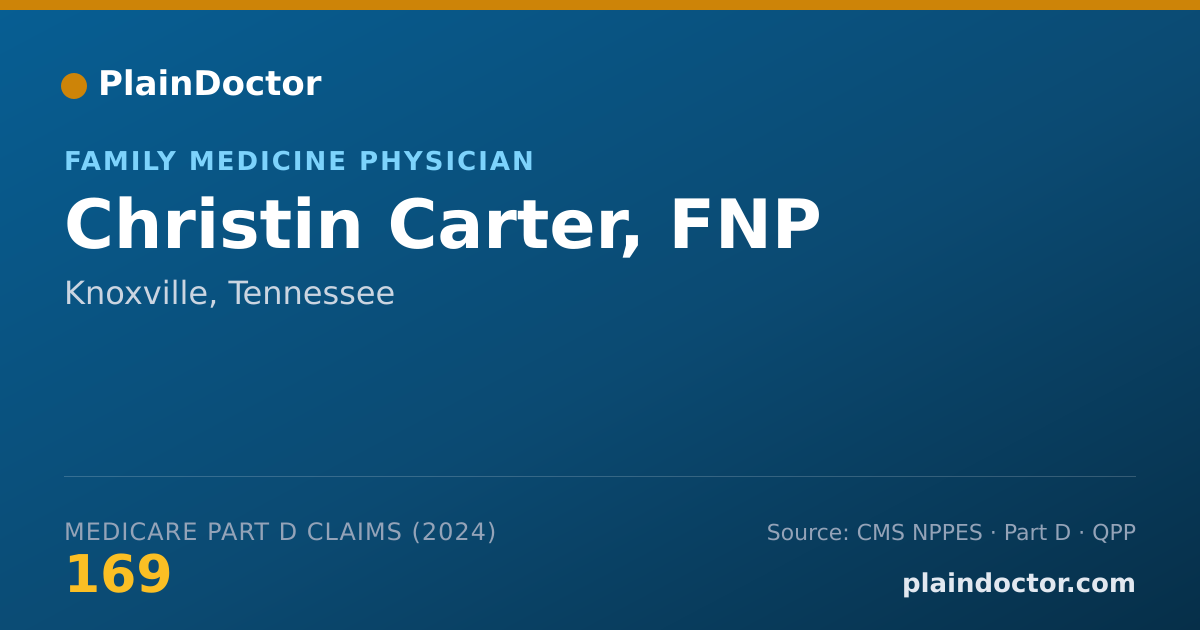 Shareable card for Christin Carter, FNP - Family Medicine Physician, Knoxville, TN