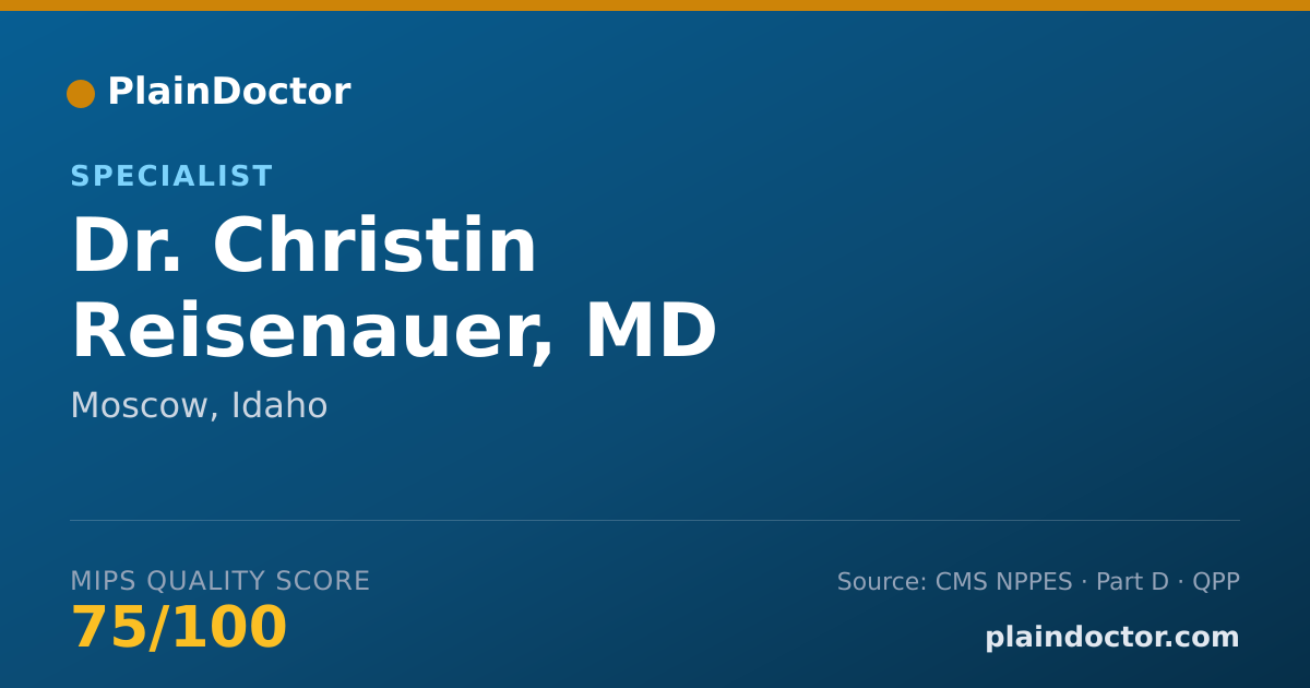 Shareable card for Christin Reisenauer, MD - Specialist, Moscow, ID
