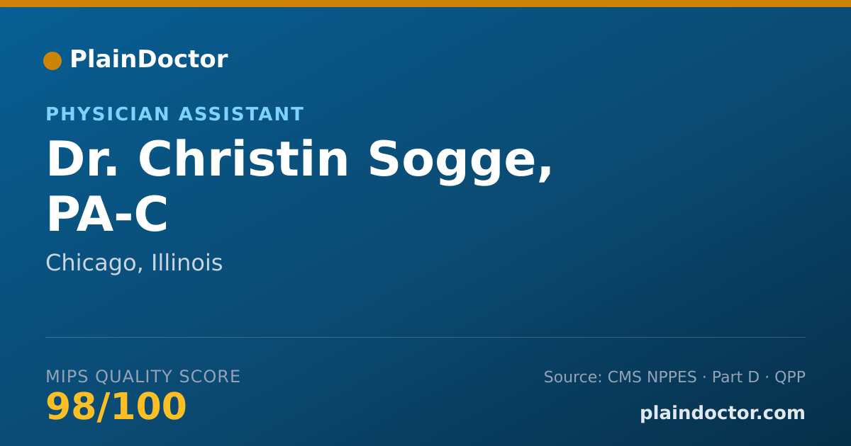 Shareable card for Christin Sogge, PA-C - Physician Assistant, Chicago, IL