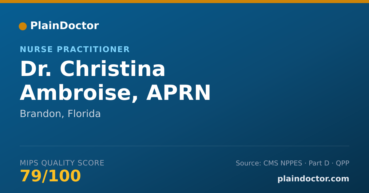 Shareable card for Christina Ambroise, APRN - Nurse Practitioner, Brandon, FL