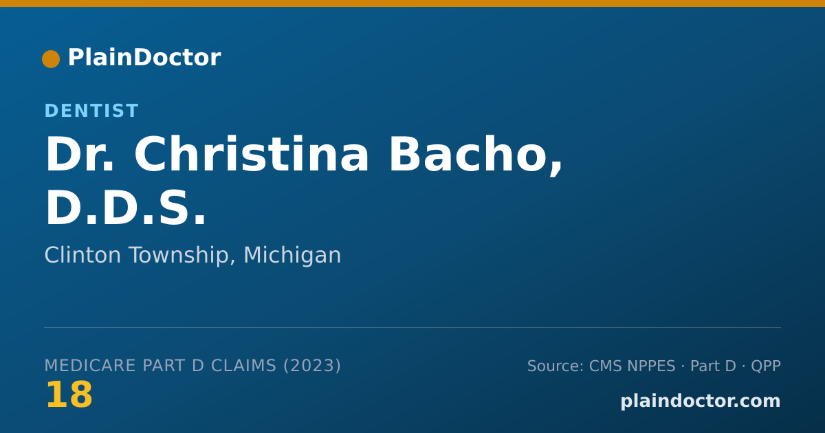 Shareable card for Christina Bacho, D.D.S. - Dentist, Clinton Township, MI