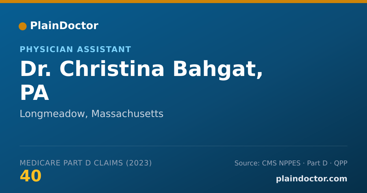 Shareable card for Christina Bahgat, PA - Physician Assistant, Longmeadow, MA