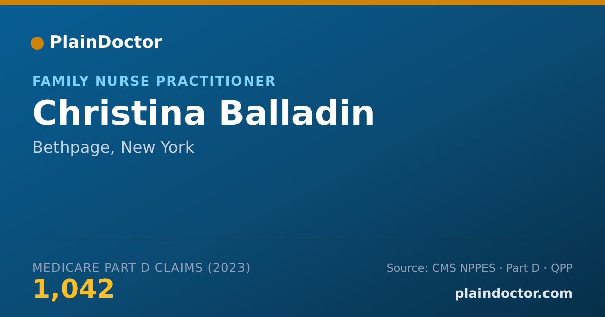 Shareable card for Christina Balladin - Family Nurse Practitioner, Bethpage, NY