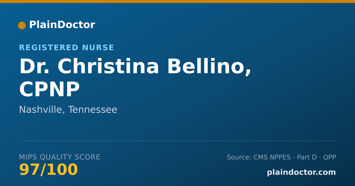 Shareable card for Christina Bellino, CPNP - Registered Nurse, Nashville, TN