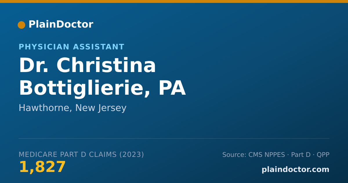 Shareable card for Christina Bottiglierie, PA - Physician Assistant, Hawthorne, NJ