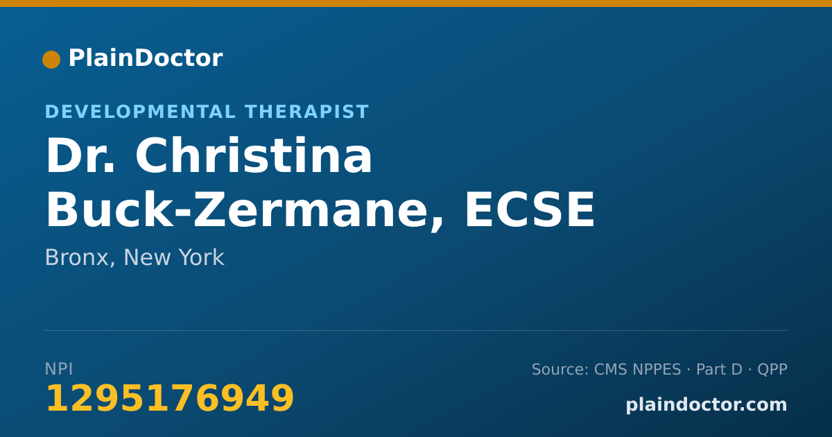 Shareable card for Christina Buck-Zermane, ECSE DEVELOPMENTAL - Developmental Therapist, Bronx, NY