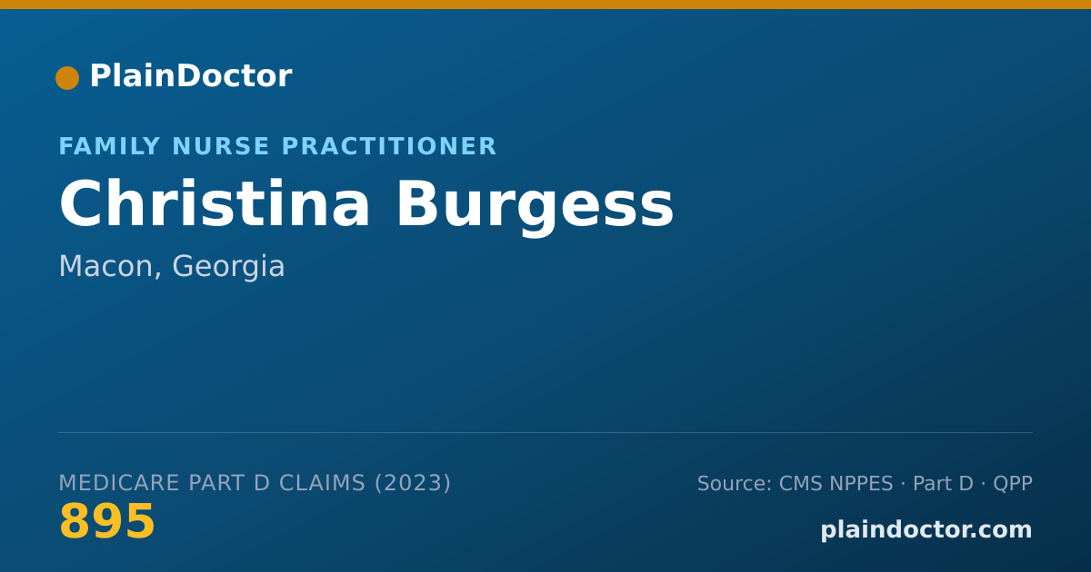 Shareable card for Christina Burgess - Family Nurse Practitioner, Macon, GA