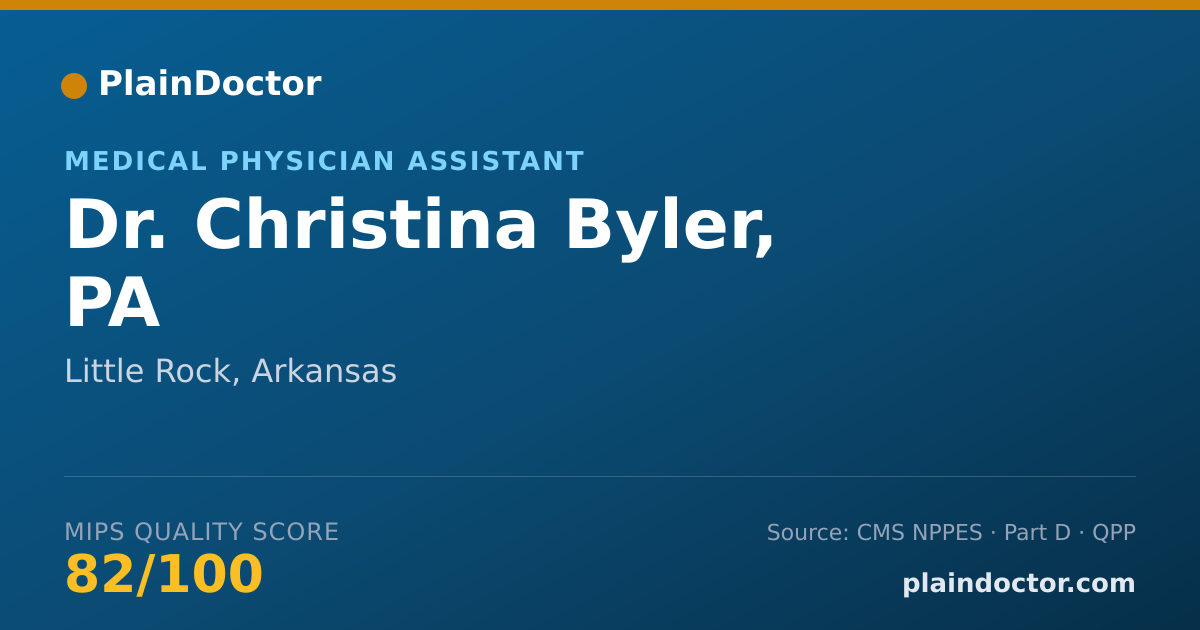 Shareable card for Christina Byler, PA - Medical Physician Assistant, Little Rock, AR