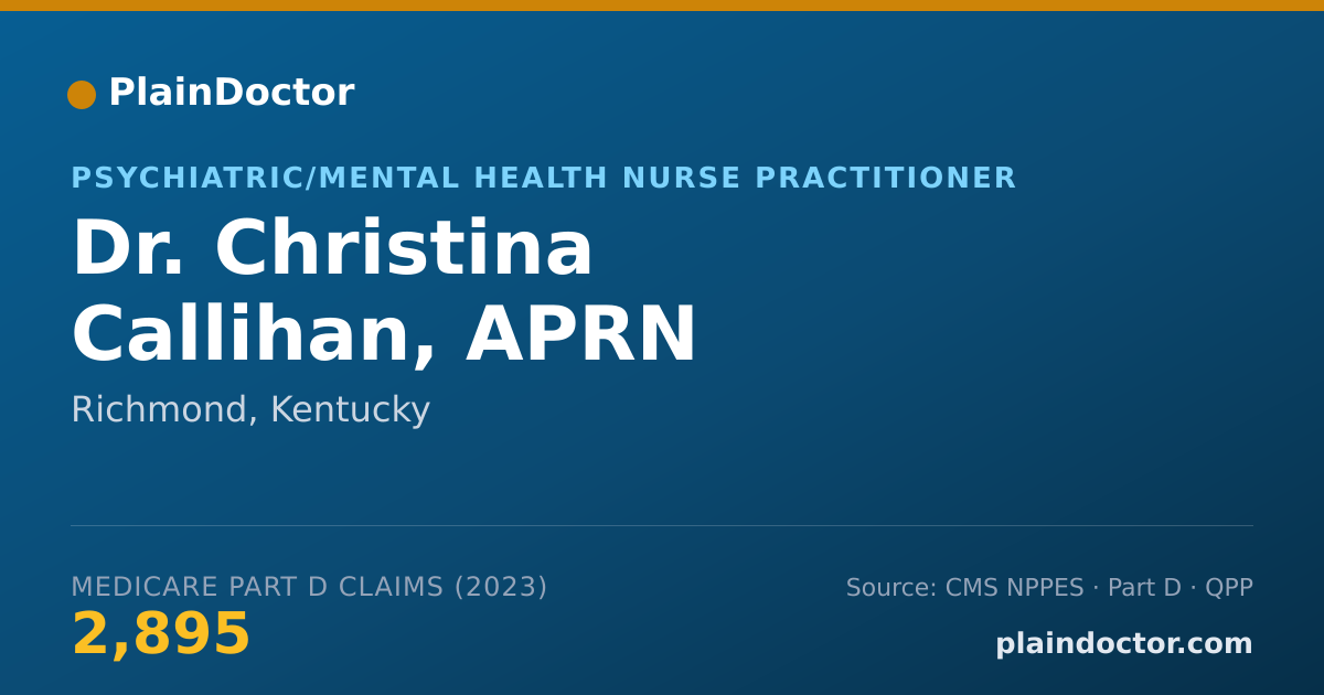 Shareable card for Christina Callihan, APRN - Psychiatric/Mental Health Nurse Practitioner, Richmond, KY