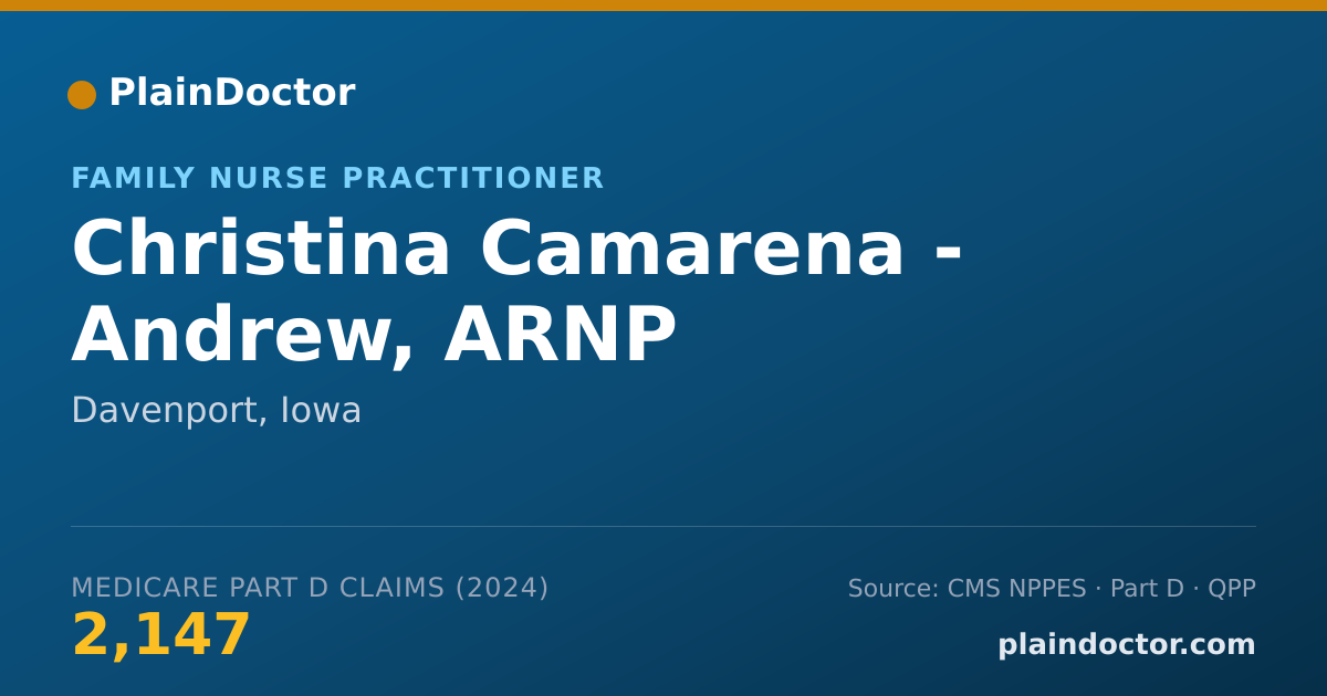 Shareable card for Christina Camarena - Andrew, ARNP - Family Nurse Practitioner, Davenport, IA