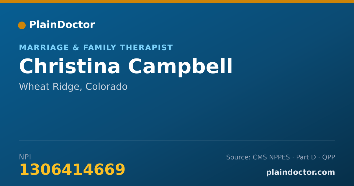 Shareable card for Christina Campbell - Marriage & Family Therapist, Wheat Ridge, CO