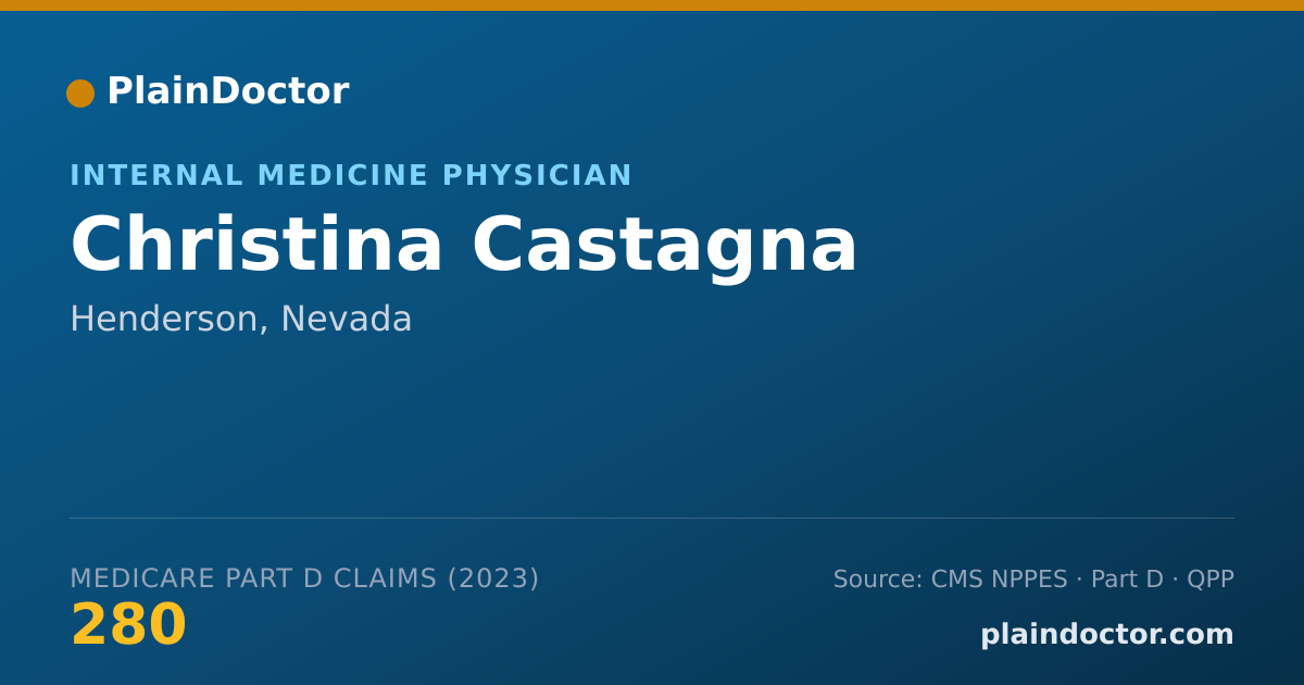 Shareable card for Christina Castagna - Internal Medicine Physician, Henderson, NV