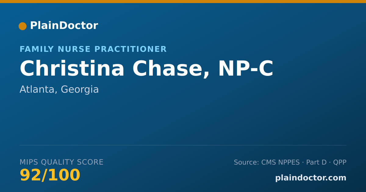 Shareable card for Christina Chase, NP-C - Family Nurse Practitioner, Atlanta, GA