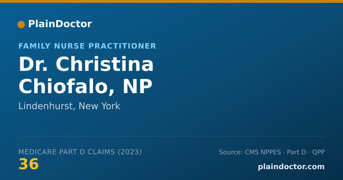 Shareable card for Christina Chiofalo, NP - Family Nurse Practitioner, Lindenhurst, NY