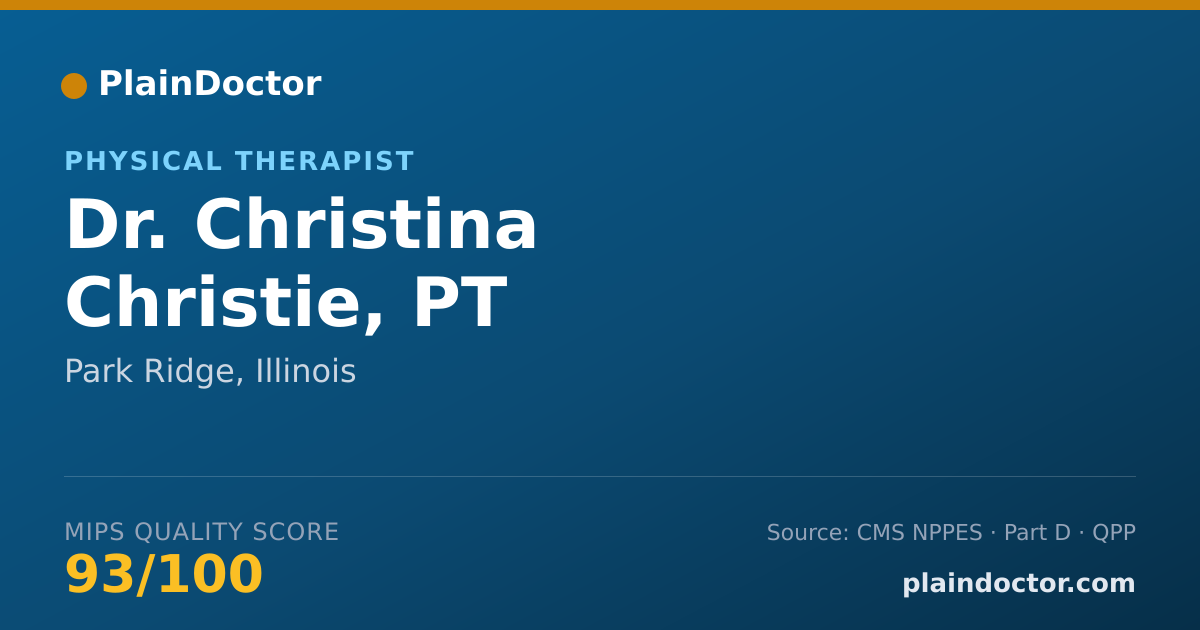 Shareable card for Christina Christie, PT - Physical Therapist, Park Ridge, IL