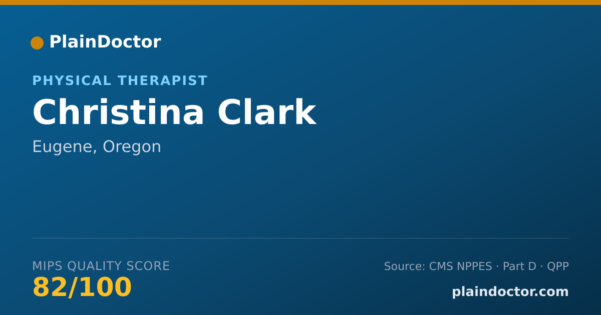 Shareable card for Christina Clark - Physical Therapist, Eugene, OR