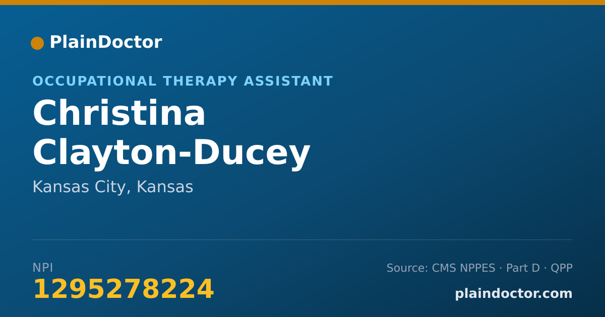 Shareable card for Christina Clayton-Ducey - Occupational Therapy Assistant, Kansas City, KS