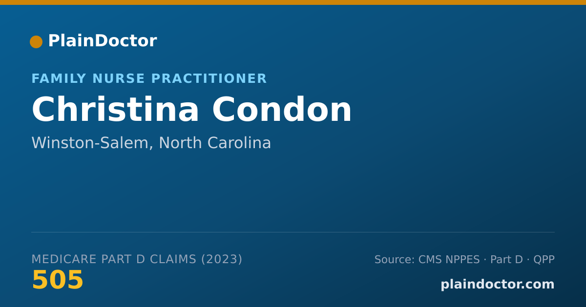 Shareable card for Christina Condon - Family Nurse Practitioner, Winston-Salem, NC