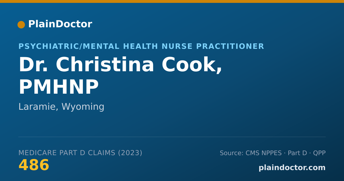 Shareable card for Christina Cook, PMHNP - Psychiatric/Mental Health Nurse Practitioner, Laramie, WY