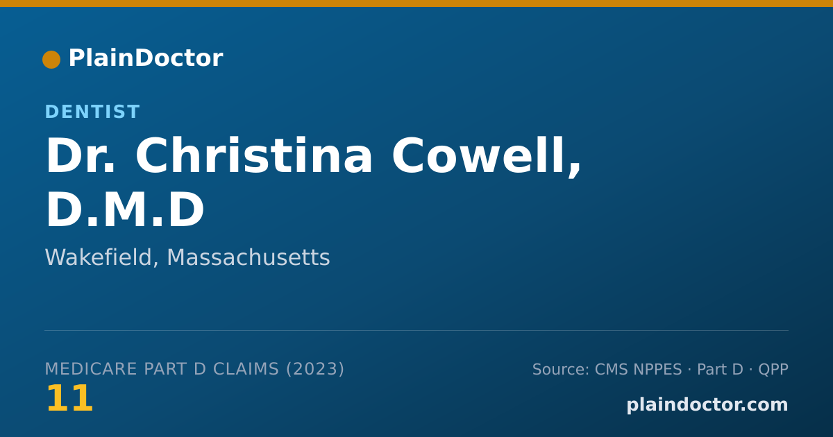 Shareable card for Christina Cowell, D.M.D - Dentist, Wakefield, MA
