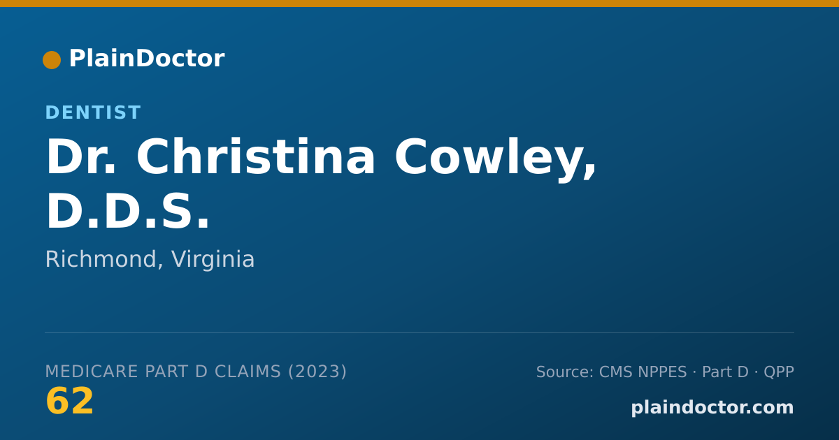 Shareable card for Christina Cowley, D.D.S. - Dentist, Richmond, VA