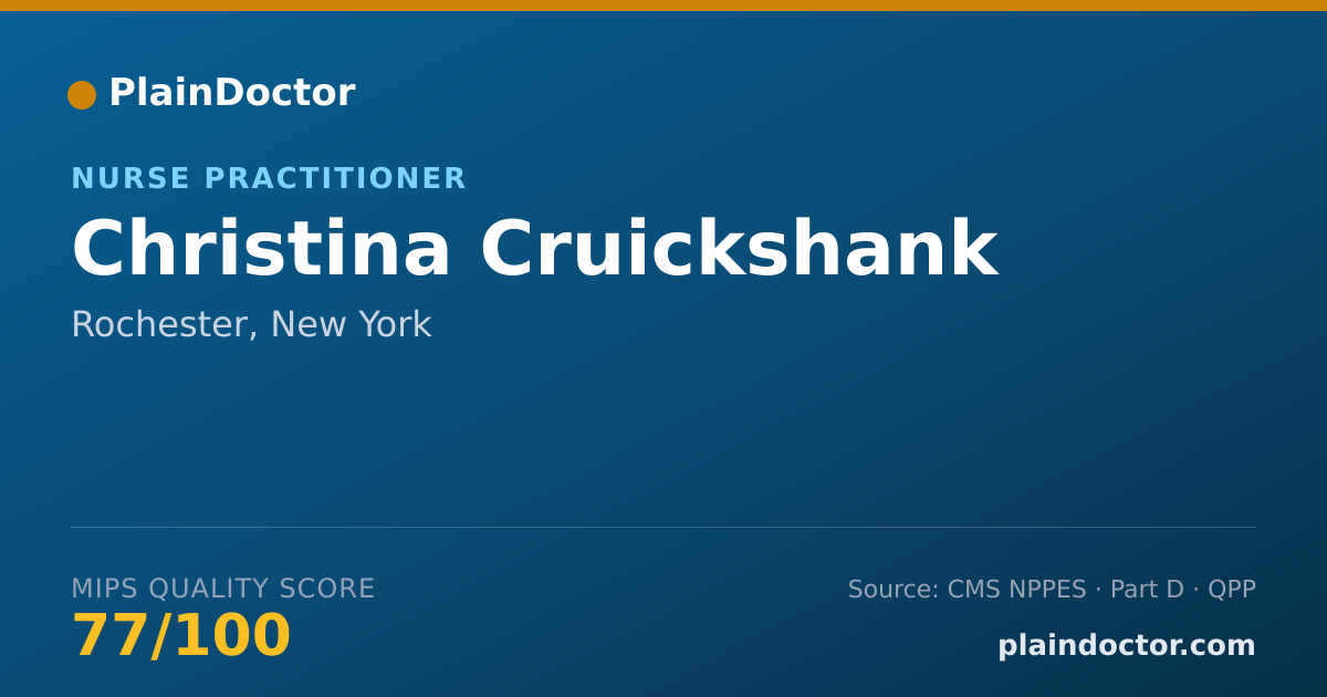 Shareable card for Christina Cruickshank - Nurse Practitioner, Rochester, NY