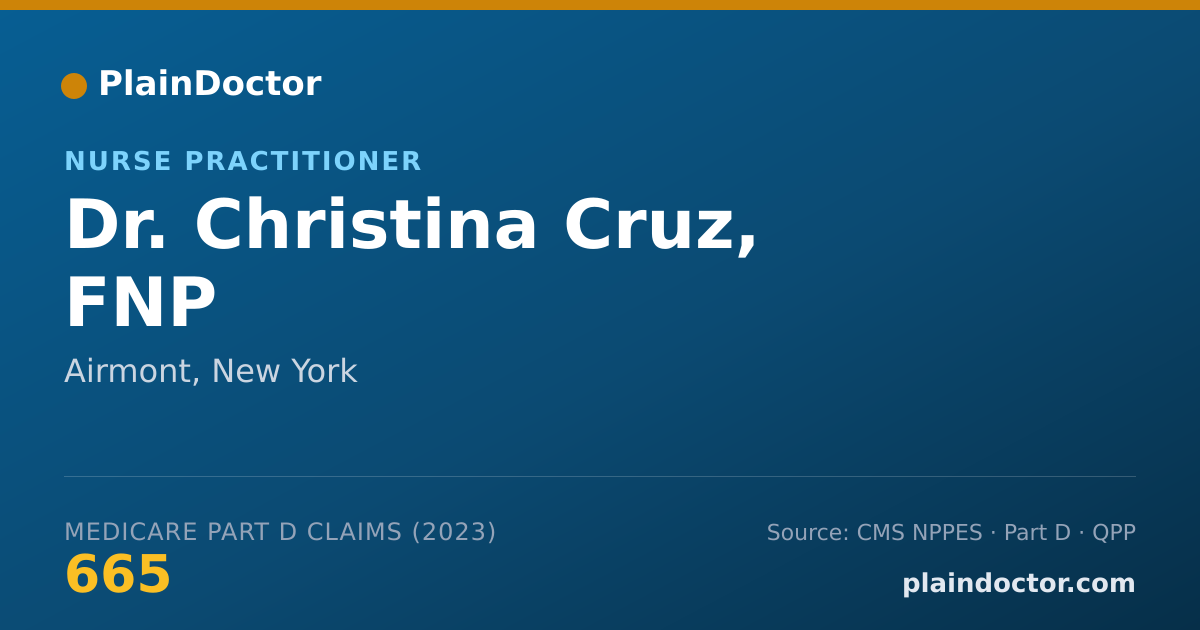 Shareable card for Christina Cruz, FNP - Nurse Practitioner, Airmont, NY