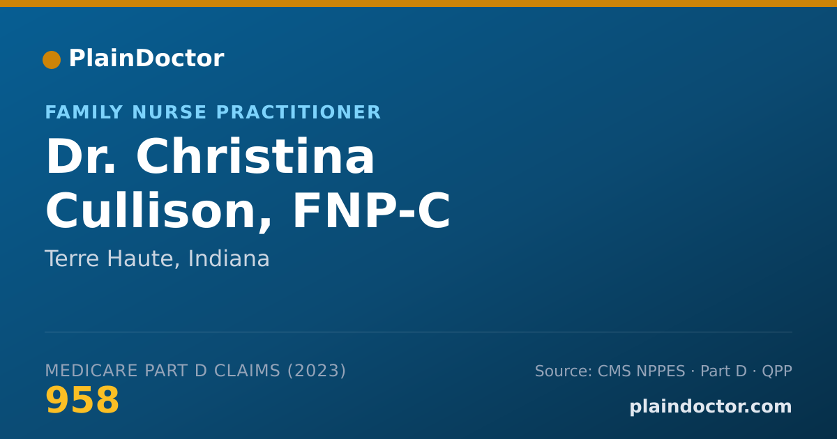 Shareable card for Christina Cullison, FNP-C - Family Nurse Practitioner, Terre Haute, IN