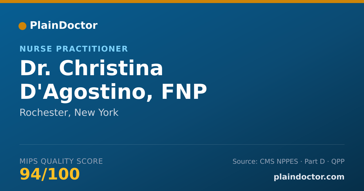 Shareable card for Christina D'Agostino, FNP - Nurse Practitioner, Rochester, NY