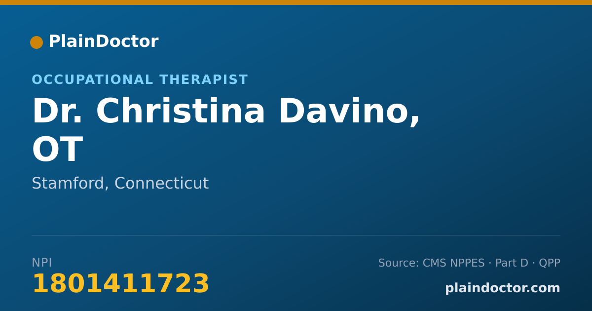 Shareable card for Christina Davino, OT - Occupational Therapist, Stamford, CT